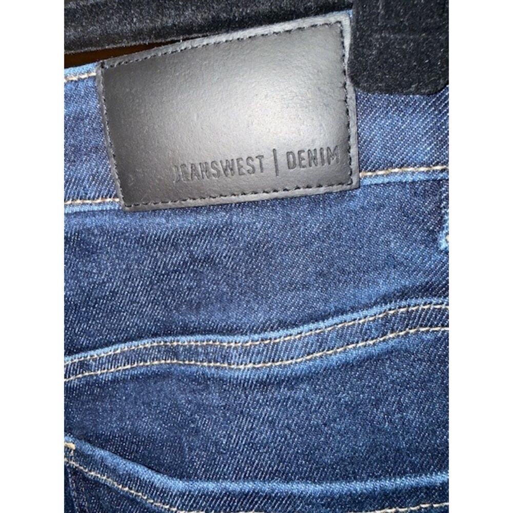 Jeanswest Women Jeans High-Waisted Tapered Minimalist Clean girl 10 Dark New